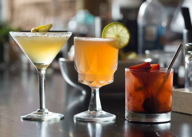 Cocktails on Bar