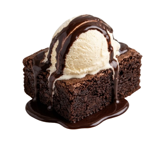 Brownie With Ice cream