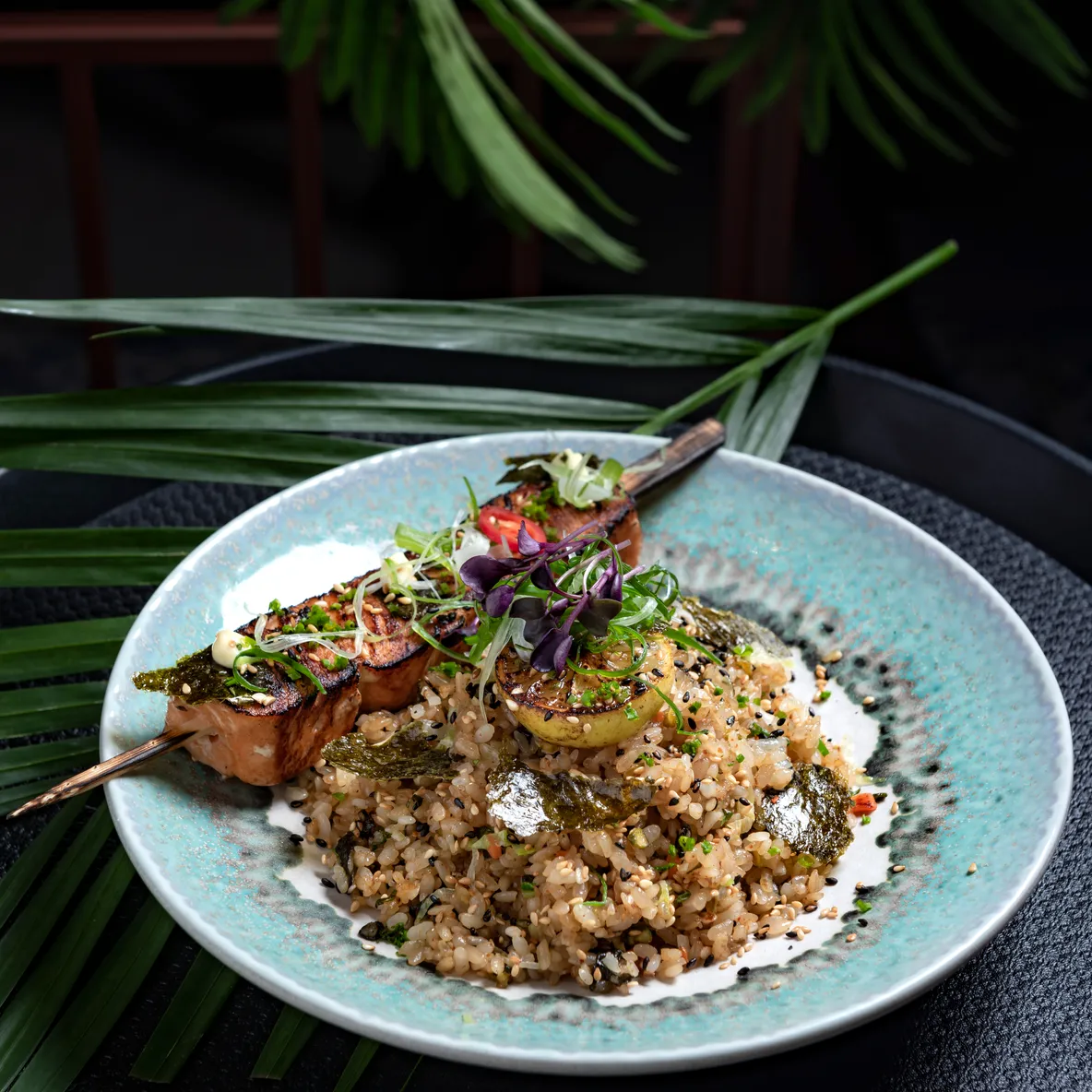 Salmon Yakimeshi